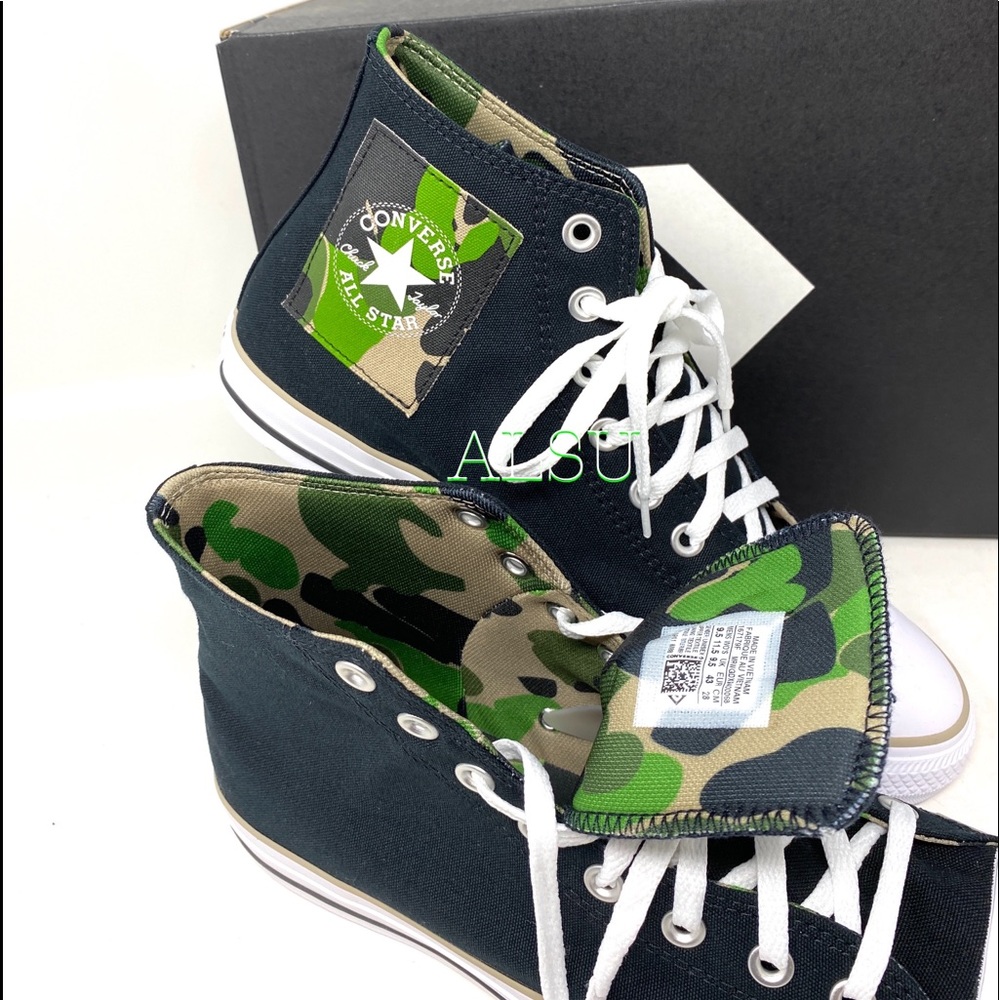 Converse Ctas Canvas High Top Black Khaki Men’s - Picture 10 of 11